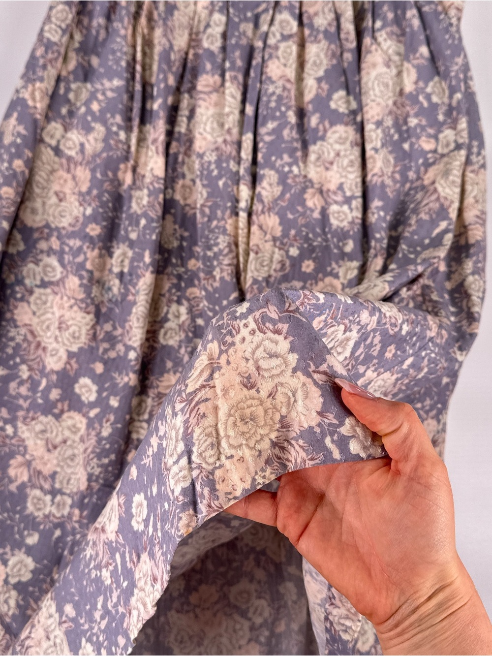 Spare Change California Maxi Skirt Vintage Pleated Floral Purple Medium - Picture 4 of 10
